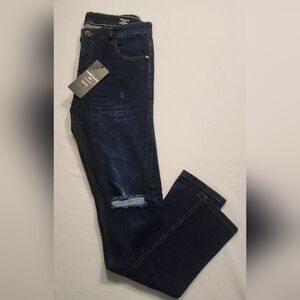 Mason & Co 31/32 Distressed Dark Wash Womens Jeans NWT